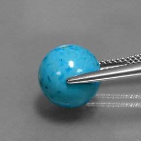 Turquesa Azul natural de 7.72 ct, Esfera / Bola, Opaco