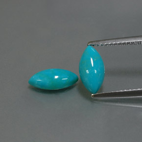 Gemas de turquesa azul natural de  ct, marquesa, opaco