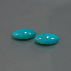 Gemas de turquesa azul natural de  ct, marquesa, opaco