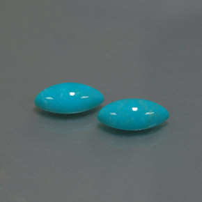 Gemas de turquesa azul natural de  ct, marquesa, opaco