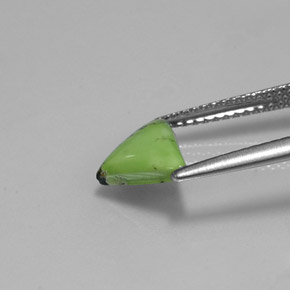 Turquesa verde natural de 1,07 ct, trillón, opaco