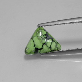 Turquesa verde natural de 1,23 ct, trillón, opaco
