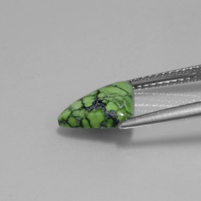 Turquesa verde natural de 1,23 ct, trillón, opaco
