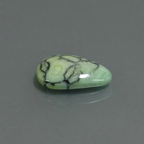Turquesa verde natural de 2,02 ct, en forma de pera, opaco