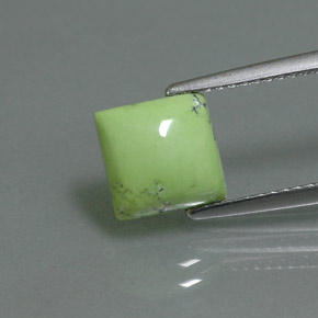 Turquesa verde natural de 2,00 ct, cuadrado, opaco