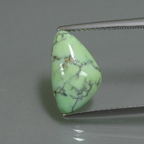Turquesa verde natural de 2,71 ct, forma elegante, opaco