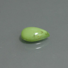 Turquesa verde natural de 1,11 ct, en forma de pera, opaco