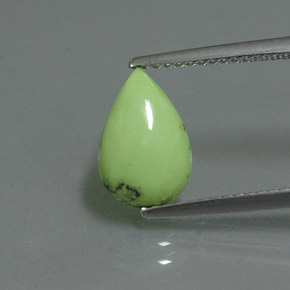 Turquesa Verde amarillo natural de 1.66 ct, En forma de pera, Opaco