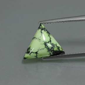 Turquesa verde natural de 2,48 ct, trillón, opaco