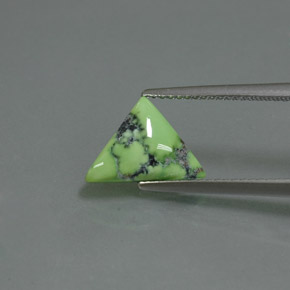 Turquesa verde natural de 1,60 ct, trillón, opaco