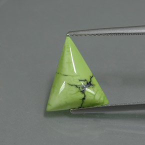 Turquesa verde natural de 2,81 ct, trillón, opaco
