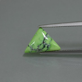 Turquesa verde natural de 1,54 ct, trillón, opaco