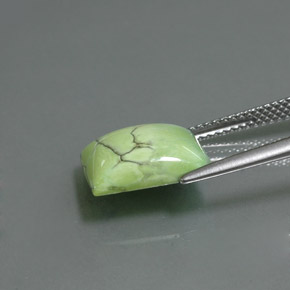 Turquesa verde natural de 4,75 ct, baguette, opaco