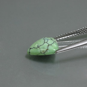 Turquesa verde natural de 2,47 ct, trillón, opaco