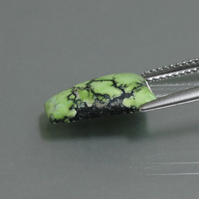 Turquesa Verde amarillo natural de 3.45 ct, Forma elegante, Opaco