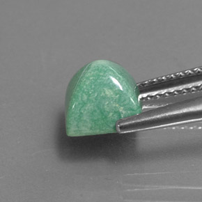 Turquesa verde natural de 2,43 ct, cuadrado, opaco