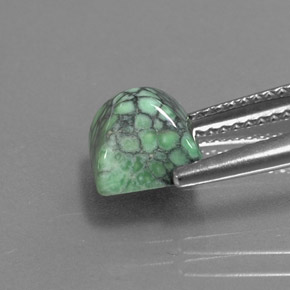Turquesa verde natural de 2,29 ct, cuadrado, opaco