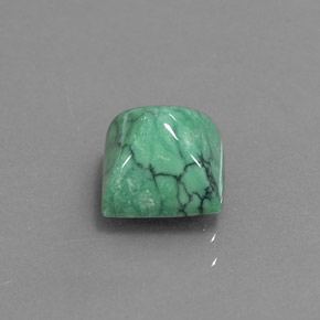Turquesa verde natural de 2,16 ct, cuadrado, opaco