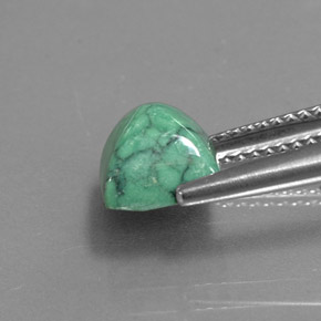 Turquesa verde natural de 2,16 ct, cuadrado, opaco
