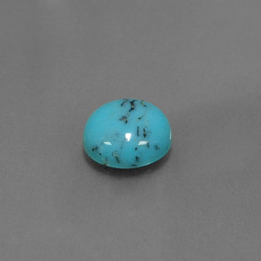 Turquesa Azul natural de 1.46 ct, Corte Redondo, Opaco