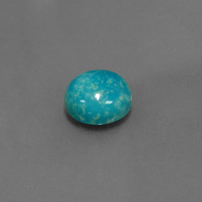 Turquesa azul natural de 2,07 ct, corte redondo, opaco