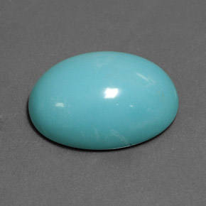 Turquesa azul natural de 11,14 ct, corte óvalo, opaco