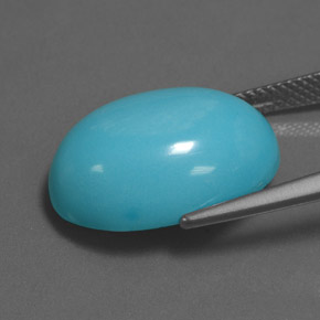 Turquesa Azul natural de 11.44 ct, Corte Óvalo, Opaco