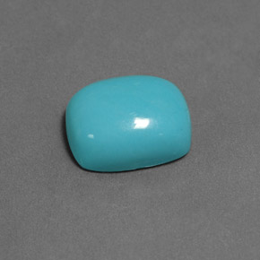 Turquesa azul natural de 2,55 ct, corte cojín, opaco