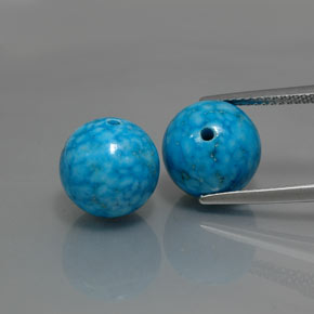 Gemas de turquesa azul natural de  ct, esfera / bola, opaco