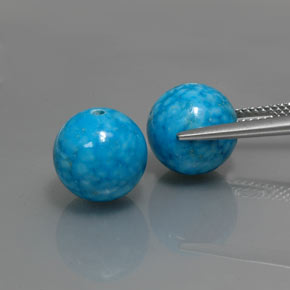 Gemas de turquesa azul natural de  ct, esfera / bola, opaco