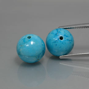 Gemas de turquesa azul natural de  ct, esfera / bola, opaco
