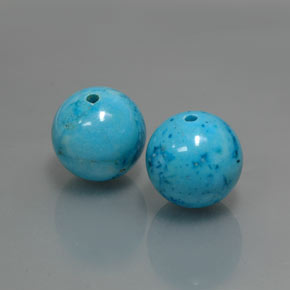 Gemas de turquesa azul natural de  ct, esfera / bola, opaco