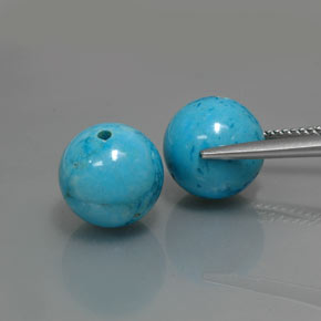 Gemas de turquesa azul natural de  ct, esfera / bola, opaco