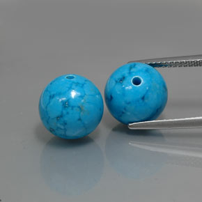 Gemas de Turquesa Azul natural de  ct, Esfera / Bola, Opaco