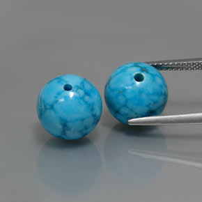 Gemas de turquesa azul natural de  ct, esfera / bola, opaco