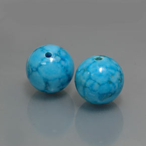 Gemas de turquesa azul natural de  ct, esfera / bola, opaco