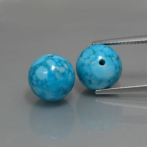 Gemas de Turquesa Azul natural de  ct, Esfera / Bola, Opaco
