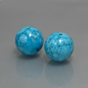 Gemas de Turquesa Azul natural de  ct, Esfera / Bola, Opaco