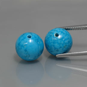 Gemas de Turquesa Azul natural de  ct, Esfera / Bola, Opaco