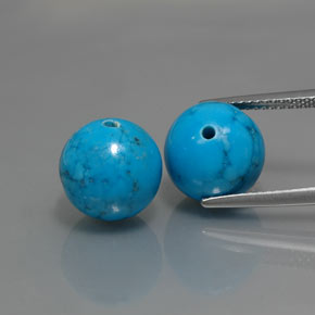 Gemas de turquesa azul natural de  ct, esfera / bola, opaco