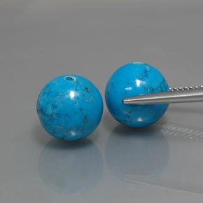 Gemas de turquesa azul natural de  ct, esfera / bola, opaco