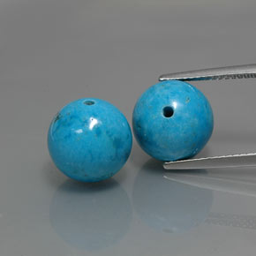 Gemas de turquesa azul natural de  ct, esfera / bola, opaco