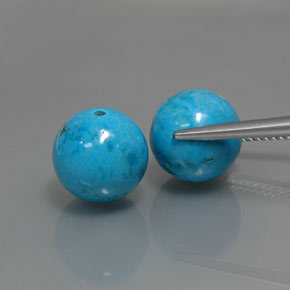 Gemas de turquesa azul natural de  ct, esfera / bola, opaco