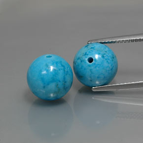 Gemas de turquesa azul natural de  ct, esfera / bola, opaco