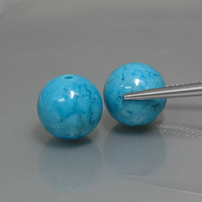 Gemas de turquesa azul natural de  ct, esfera / bola, opaco