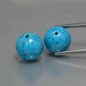 Gemas de turquesa azul natural de  ct, esfera / bola, opaco