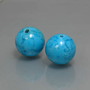 Gemas de turquesa azul natural de  ct, esfera / bola, opaco