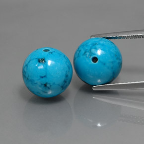 Gemas de turquesa azul natural de  ct, esfera / bola, opaco