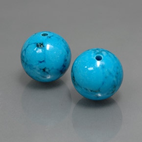 Gemas de turquesa azul natural de  ct, esfera / bola, opaco