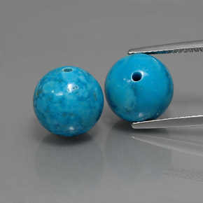 Gemas de turquesa azul natural de  ct, esfera / bola, opaco